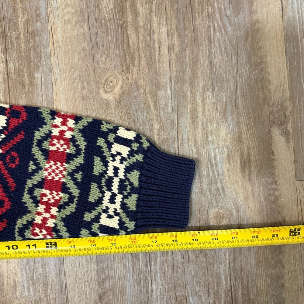Vintage Gap Sweater Womens Large Multicolor Fair Isle Geometric Tight Knit 90s - Picture 9 of 9